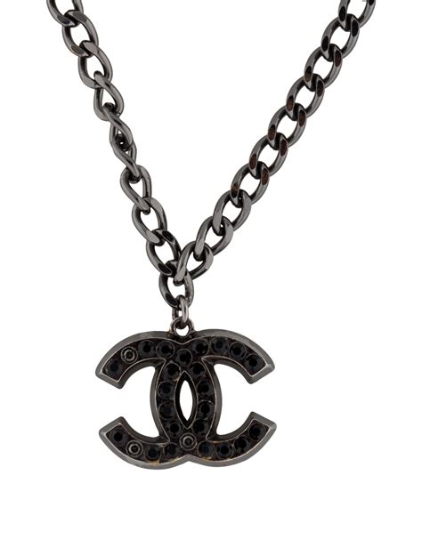 chanel necklace cc black square|chanel necklace online store.